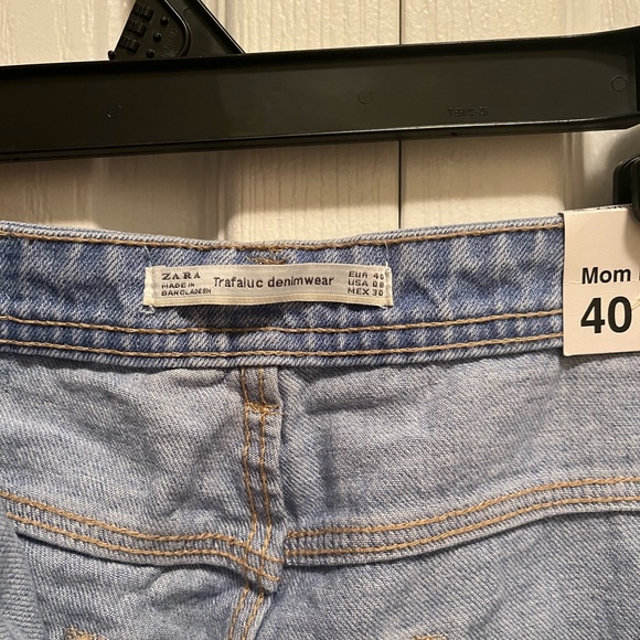 NWT Zara Mom Jeans with Belt - Picture 4 of 5